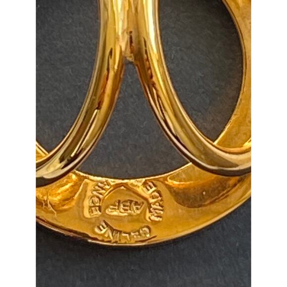 Authentic Céline Paris Gold-Tone Scarf Ring - Picture 8 of 13